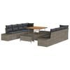 vidaXL Gartensofa-set Grau Poly Rattan