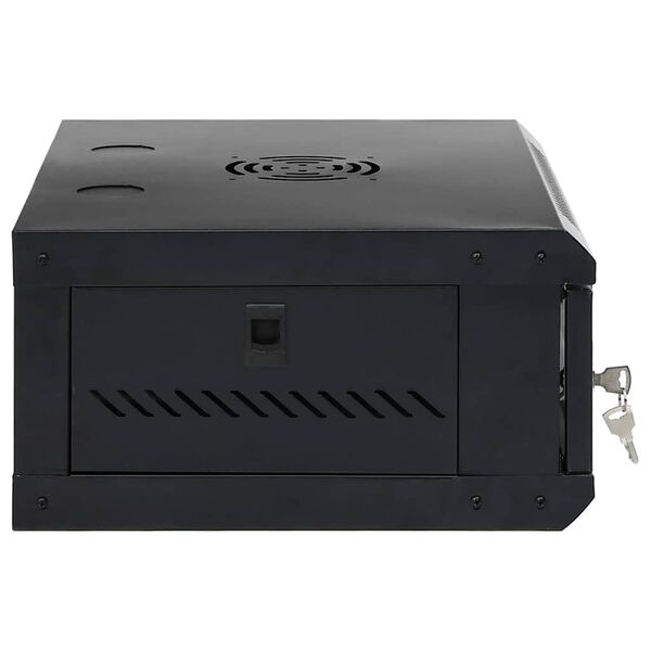 vidaXL Netzwerkschrank mit Speicher Schwarz 53 x 45 x 21 cm Stahl