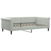vidaXL Tagesbett Hellgrau 100x190 cm Samt