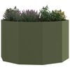 vidaXL Pflanzk&uuml;bel Olive Gr&uuml;n 90 x 90 x 50 cm Stahl
