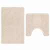 vidaXL Anti-Rutsch Badematten-Set 2 pcs Creme PP
