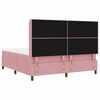 vidaXL Boxspringbett mit Matratze mit Kopfteil Rosa 180 x 200 cm Samt