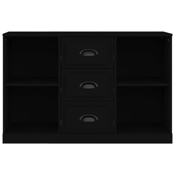 vidaXL Sideboard Schwarz 104,5x35,5x67,5 cm Holzwerkstoff