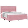 vidaXL Boxspringbett mit Matratze mit Kopfteil Rosa 180 x 200 cm Samt
