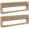 vidaXL Magazinregal 2 pcs Artisan-Eiche 100 x 12 x 30 cm Holzwerkstoff