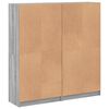 vidaXL B&uuml;cherschrank mit T&uuml;ren Grau Sonoma 136x37x142 cm Holzwerkstoff
