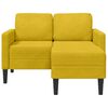 vidaXL 2-Sitzer-Sofa mit Chaiselongue L-Form Gelb 125 cm Samt