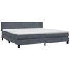 vidaXL Boxspringbett mit Matratze Dunkelgrau 180x210 cm Samt