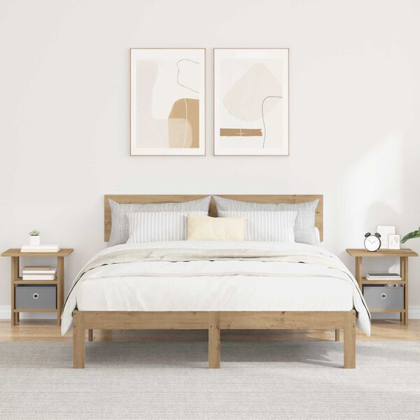 vidaXL Nachttisch 2 pcs Artisan-Eiche 41 x 40 x 45 cm Holzwerkstoff
