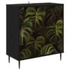 vidaXL Sideboard ELBURG Schwarz Eichen-Optik 69 x 33 x 76 cm