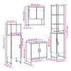 vidaXL 4-tlg. Badm&ouml;bel-Set R&auml;uchereiche Holzwerkstoff