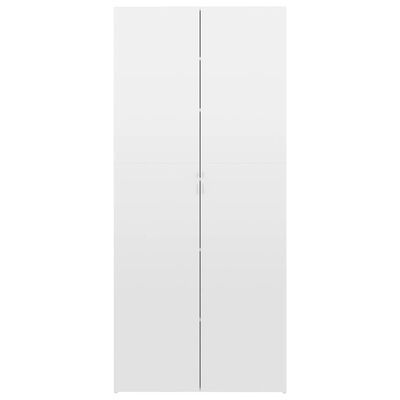 vidaXL Schuhschrank Hochglanz-Weiß 80x35,5x180 cm Holzwerkstoff