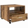 vidaXL Couchtisch mit Schubladen Altholz 55 x 55 x 45 cm Holzwerkstoff