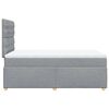 vidaXL Boxspringbett mit Matratze Hellgrau 120x190 cm Stoff