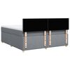 vidaXL Boxspringbett mit Matratze Hellgrau 180x200 cm Stoff