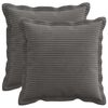 vidaXL Kissenbezug 2 stk. HOUTEN Dunkelgrau 40 x 40 cm Cord
