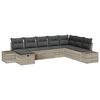 vidaXL Gartensofa-set 8 stk. Hellgrau Poly-Rattan