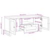 vidaXL TV-Schr&auml;nk mit Speicher Braun 105 x 33 x 46 cm Massivholz Mango