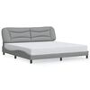 vidaXL Bettgestell ohne Matratze "Hvar" Hellgrau 200x200 cm Stoff