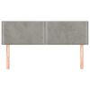 vidaXL Kopfteile 2 Stk. Hellgrau 72x5x78/88 cm Samt