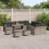 vidaXL Gartensofa-set 14 pcs Grau Poly-Rattan