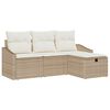 vidaXL Sofa Set 4 stk. Poly-Rattan