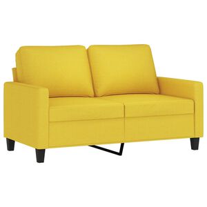 vidaXL 2-Sitzer-Sofa Hellgelb 120 cm Stoff