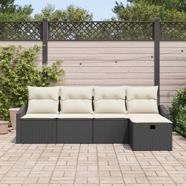 vidaXL Sofa Set mit Kissen 6 pcs Poly-Rattan