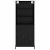 vidaXL Highboard Schwarz Eichen-Optik 69,5 x 34 x 180 cm Holzwerkstoff