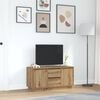 vidaXL TV-Schrank mit LED-Leuchten Artisan-Eiche 100x41x50 cm