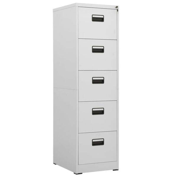 vidaXL Aktenschrank Hellgrau 46x62x164 cm Stahl