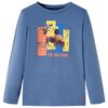 vidaXL Kinder-Langarmshirt Blau Melange 116