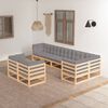 vidaXL 8-tlg. Garten-Lounge-Set mit Kissen Massivholz Kiefer