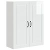 vidaXL Wandschrank PORTO Hochglanz Wei&szlig; 80 x 31 x 100 cm Holzwerkstoff