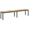 vidaXL Gartenbank 201 x 35 x 45 cm Massivholz Akazie Wei&szlig; und Schwarz