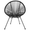 vidaXL 3-tlg. Garten-Essgruppe PVC Rattan Schwarz