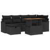 vidaXL Garten-Sofa-Set 7 pcs Schwarz Poly-Rattan