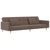 vidaXL Schlafsofa 2-Sitzer mit 2 Kissen & Hocker Taupe Stoff