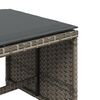 vidaXL Gartenhocker mit Kissen 4 Stk. Grau 41x41x36 cm Poly Rattan