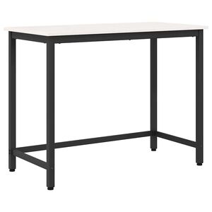 vidaXL Tisch Wei&szlig; 100 x 50 x 77 cm Ingenieure Holz und Stahl