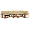 vidaXL Outdoor-Sofagarnitur mit Kissen 9 pcs Natur und Beige