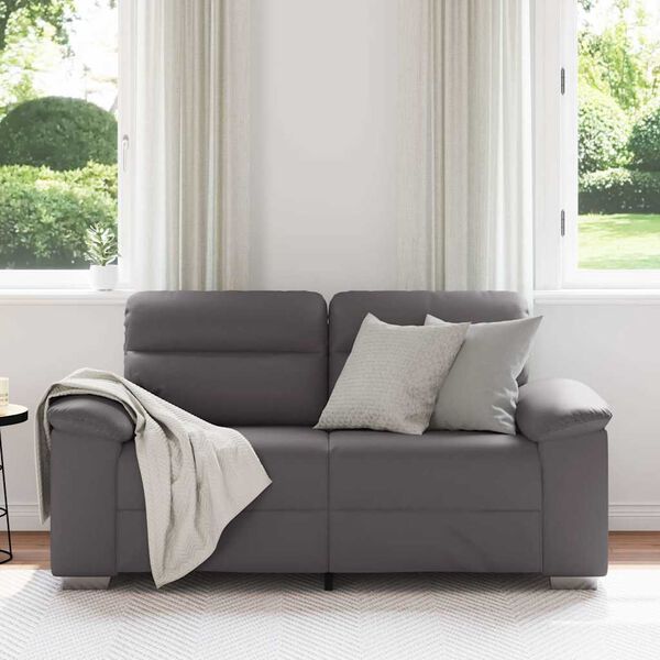 vidaXL 2-Sitzer-Sofa Grau 160x81x84 cm Kunstleder
