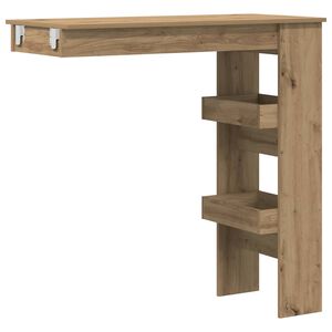 vidaXL Wand-Bartisch Artisan-Eiche 102x45x103,5 cm Holzwerkstoff
