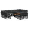 vidaXL Gartensofa-set 13 stk. Schwarz und Dunkelgrau Poly-Rattan