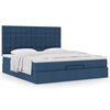 vidaXL Ottoman-Bett mit Matratze Blau 160x200 cm Stoff