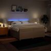 vidaXL Boxspringbett mit Matratze Creme 200x200 cm Stoff