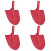 vidaXL Schaufelkopf 4 pcs Rot 39,5 x 27,5 cm Pulverbeschichteter Stahl