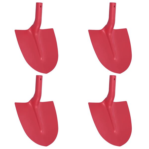 vidaXL Schaufelkopf 4 pcs Rot 39,5 x 27,5 cm Pulverbeschichteter Stahl