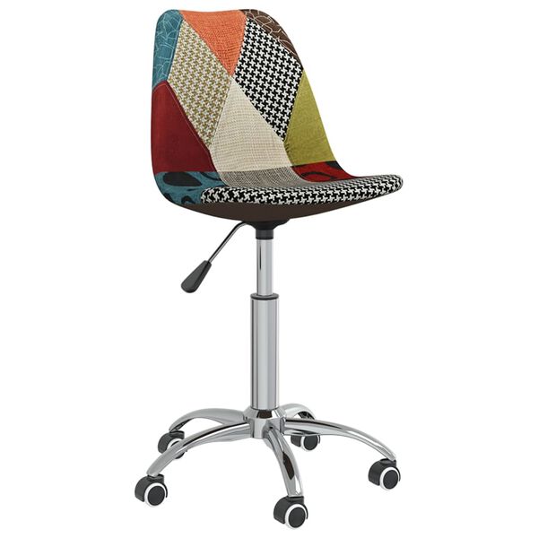 vidaXL Esszimmerst&uuml;hle 4 Stk. Drehbar Patchwork Stoff