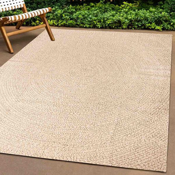 vidaXL Teppich ZIZUR Beige 160x230 cm Jute-Optik Indoor und Outdoor